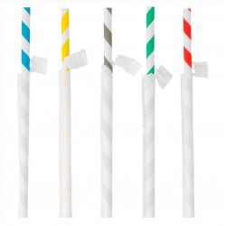 PAJITA PAPEL RAYAS COLORES...