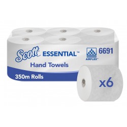 TOALLA-ROLLO 350 MTS BLANCA...