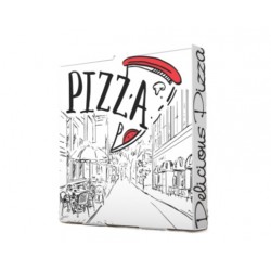 CAJA PIZZA 33X33X3,5 CM. P/100