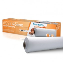 PAPEL HORNO ROLLO 38CMX100MT SILICONADO BLANCO