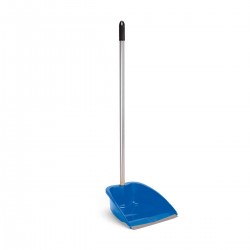 RECOGEDOR C/GOMA+PALO METAL.ROSCA AZUL R09024