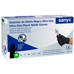 GUANTE MULT NITRILO SN NEGRO ULTRA GRIP T-M P/50