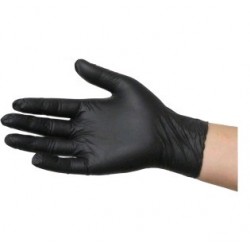 GUANTE NITRILO NEGRO SENSITIVE T-G P/100